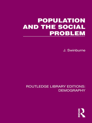 cover image of Population and the Social Problem
